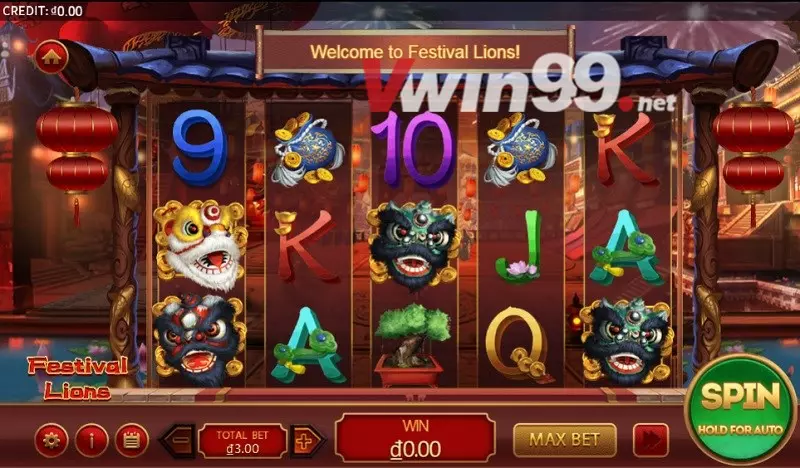 Trò chơi Slot : Festival Lions - Trò chơi AG