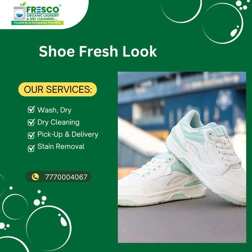 Fresco Organic Laundry in Banjara Hills offers expert shoe dry cleaning for a spotless look..png