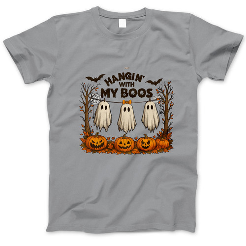 Photograph of four blank t-shirts greys beige and army green. Clipping path included. Ready for your.jpg