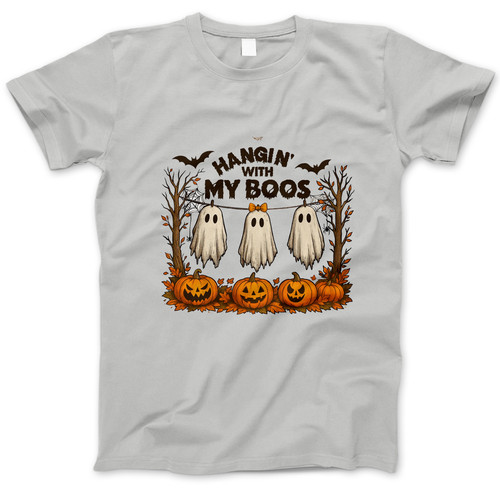 Photograph of four blank t-shirts greys beige and army green. Clipping path included. Ready for your.jpg