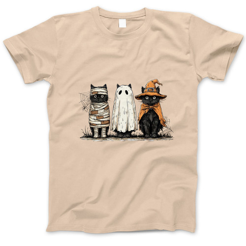 Photograph of four blank t-shirts greys beige and army green. Clipping path included. Ready for your.jpg