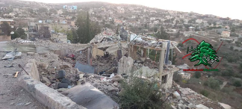 مقهى قصفه الاحتلال عدة مرات ودمره فجر اليوم في بلدة حولا جنوب لبنان....