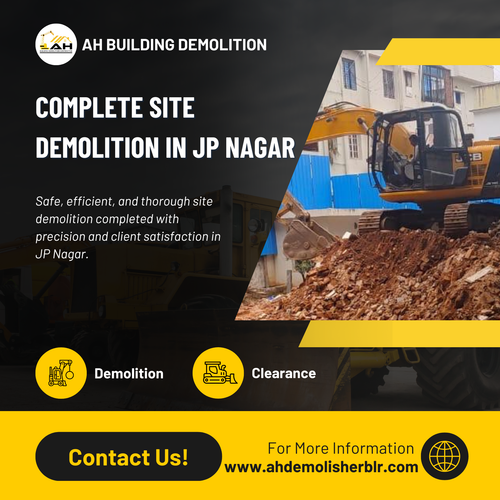 Our team has successfully completed a full site demolition in JP Nagar.