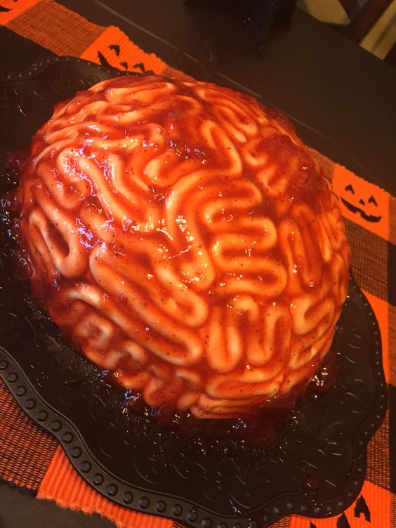 cake shaped like a bloody brain picture