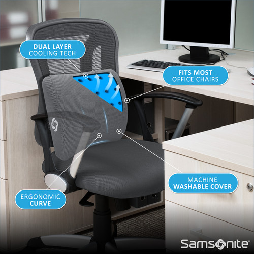 SA6435 Gel Infused Lumbar Cushion Gray Amazon Images 3.jpg