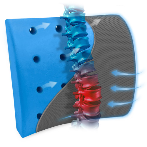 SA6435 Gel Infused Lumbar Cushion Gray Amazon Images 1.jpg