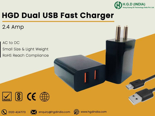 HGD 2.4 Amp Dual USB Fast Charger Manufacturers India | HGD India Pvt. Ltd..jpg