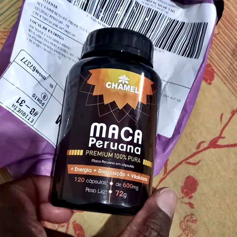 Chamel Maca Peruana Em Cápsulas – 120 Cápsulas De 600Mg