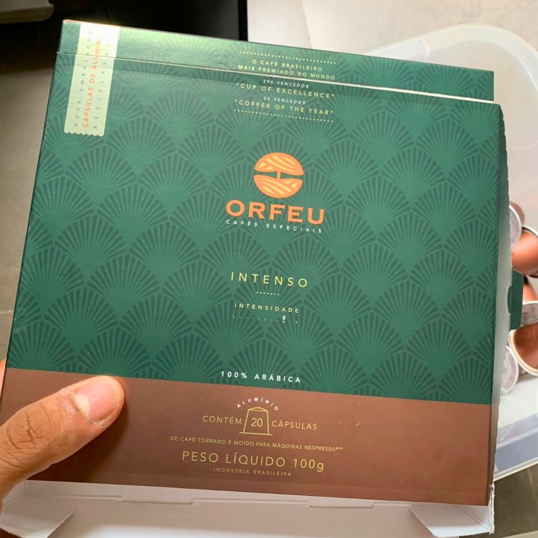 ORFEU Cápsulas De Café Orfeu Intenso Compatível Com Nespresso Contém 20 Unidades ORFEU Cápsulas De Café Orfeu Intenso Compatível Com Nespresso Contém 20 Unidades