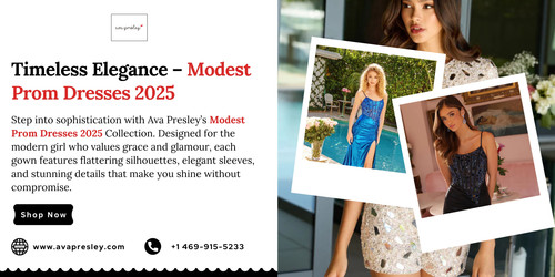 Step into sophistication with Ava Presley’s Modest Prom Dresses 2025 Collection. Designed for the modern girl who values grace and glamour, each gown features flattering silhouettes, elegant sleeves, and stunning details that make you shine without compromise.

https://www.avapresley.com/