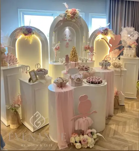 ✨ Bienvenue au monde, petite étoile LYNA✨ Un buffet féérique sur le thème Ballerina 🩰🌸Des ton.webp