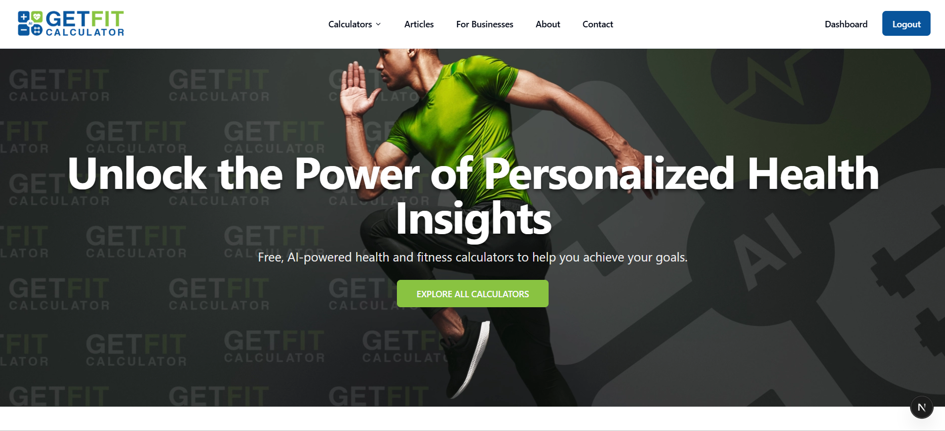 GetFitCalculator.com preview