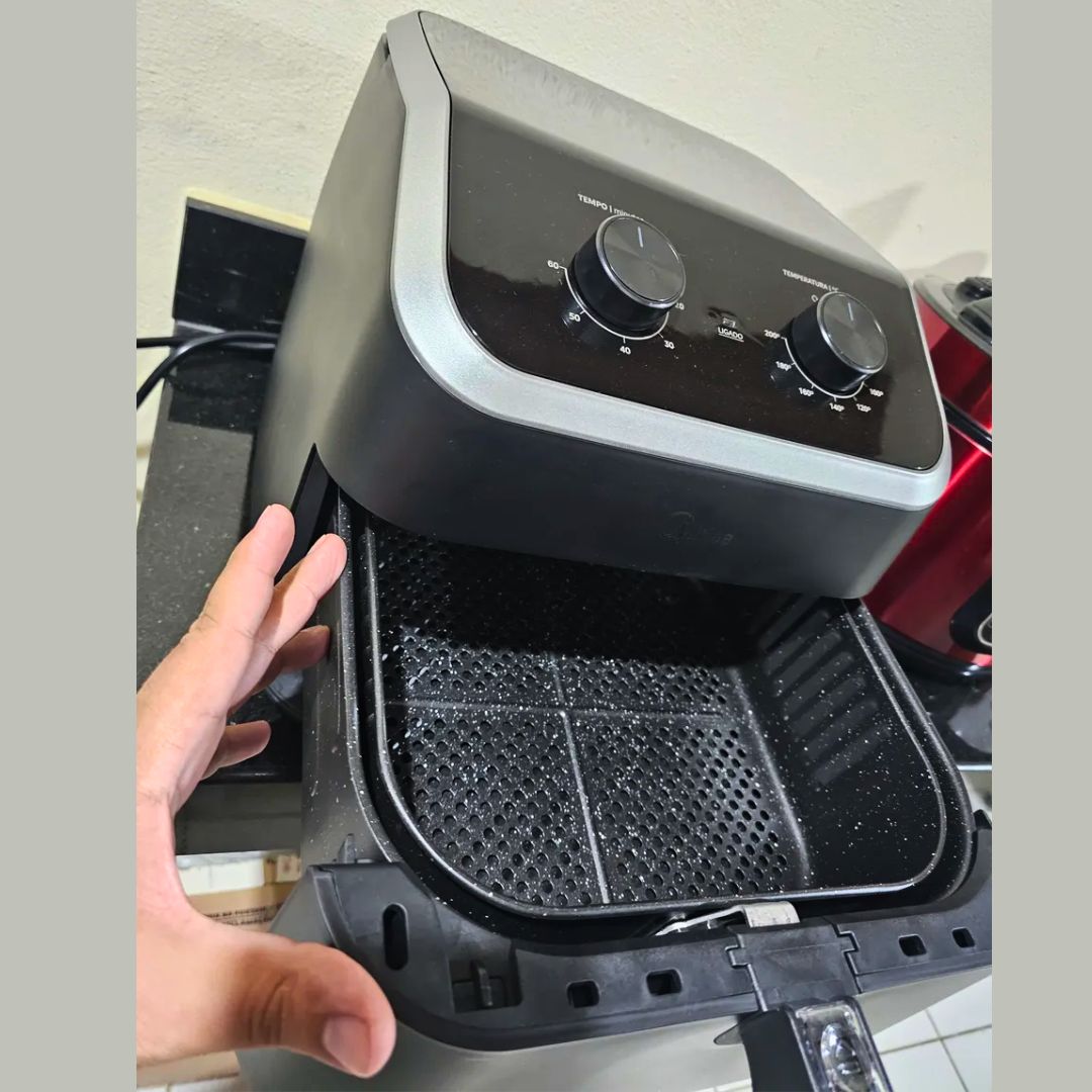 Fritadeira Air Fryer 8,5l Widemax Com Cesto Antiaderente Blackstone, 1900w Midea