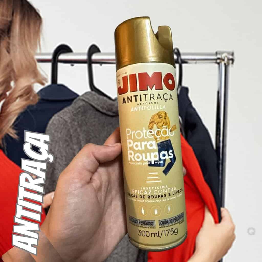 Jimo Anti Traça Inseticida Proteção Para Roupas E Livros Sem Cheiro Aerossol 300Ml