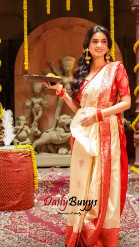 Buy Banarasi Silk Sarees Online in India | Dailybuyys.webp