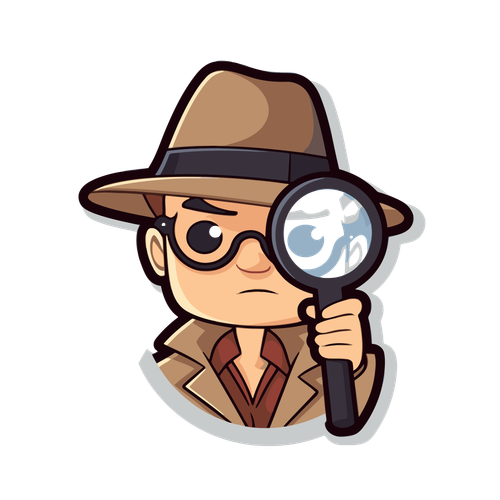 —Pngtree—cartoon detective looking through a 12212946.png