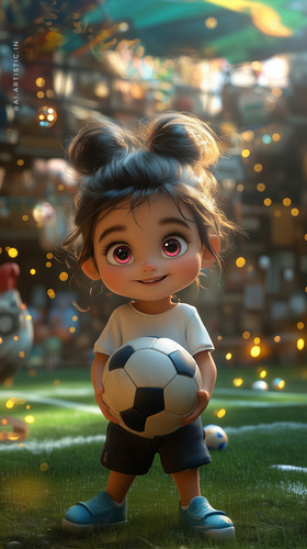 surajarts a cute little baby girl in 3d animation style smiling 2a143ba9 30c8 44c2 92cc d2db43d6e321.jpg