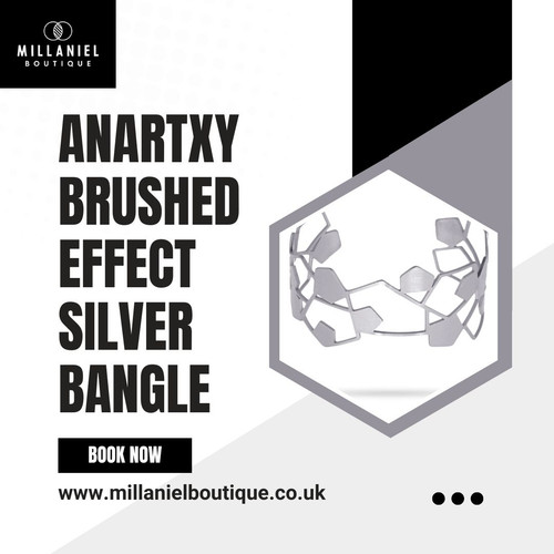 Shop Stylish Anartxy Brushed Effect Silver Bangle Online.jpg