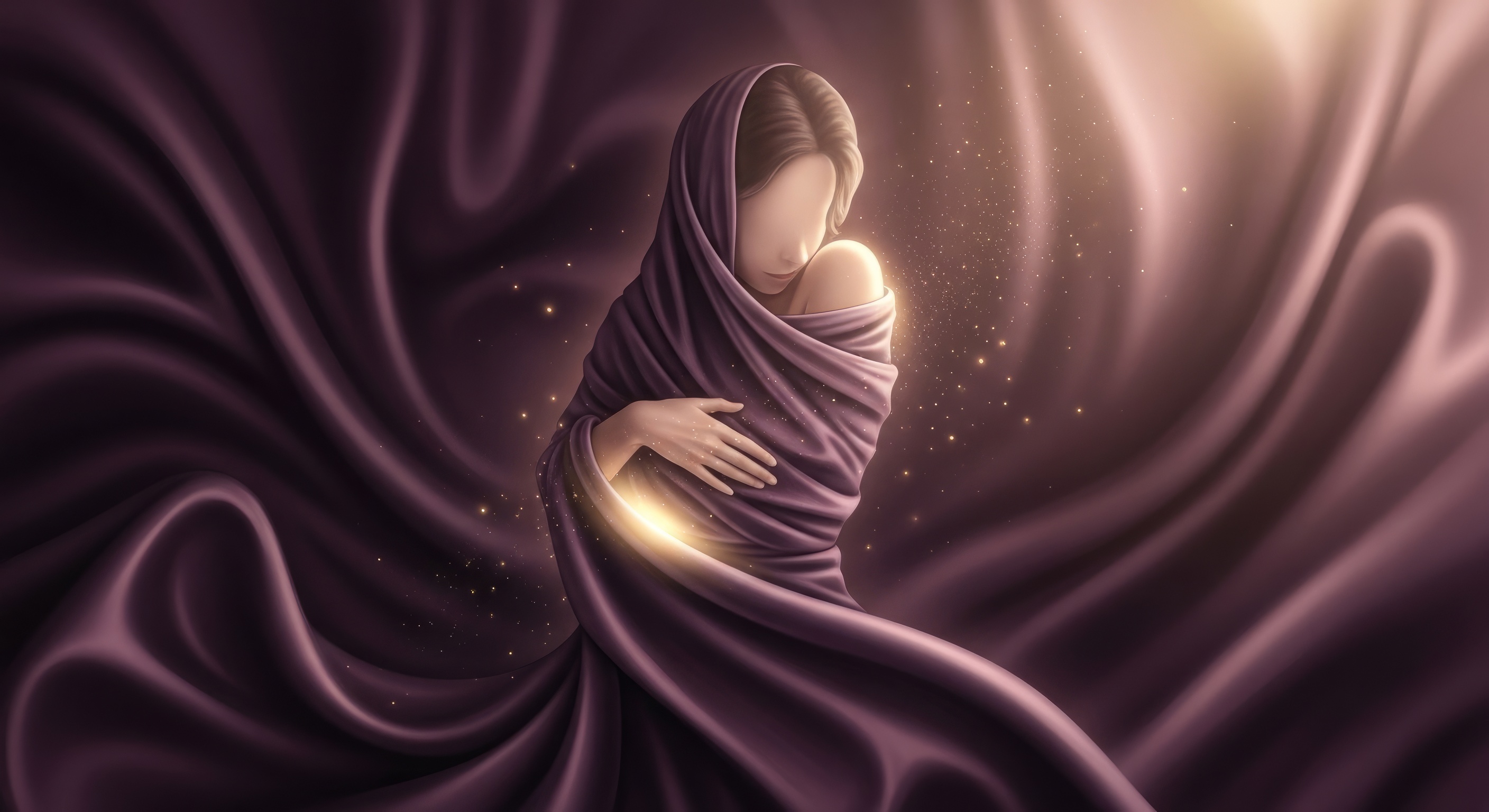 A serene image of a mother holding her newborn baby, focusing on postpartum care