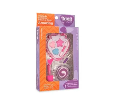 PALETA DE SOMBRAS, GLOSS E BATOM TEEN AMAZING FENZZA foto 1.png