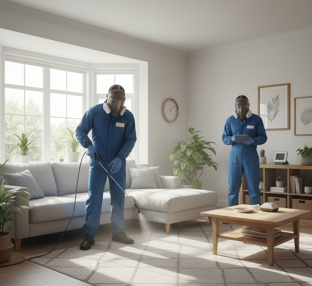 Professional pest control technician