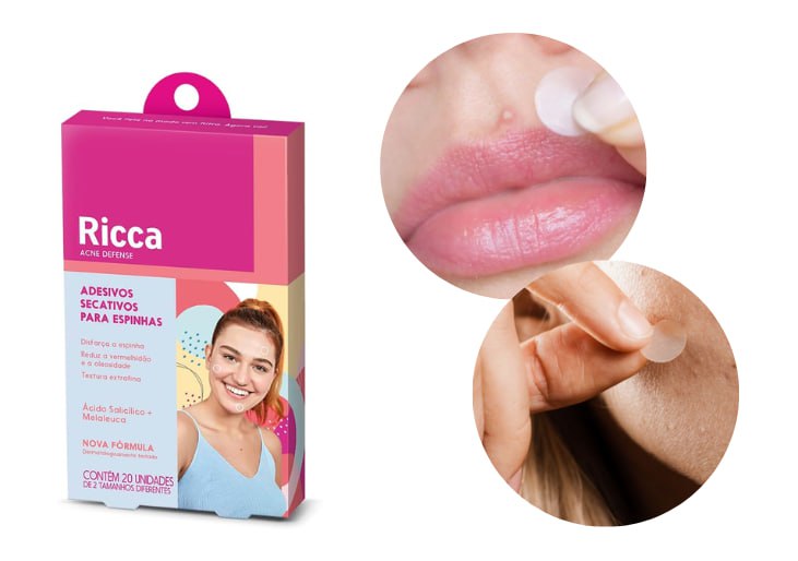 Ricca Adesivo Secativo para Acne – Transparente