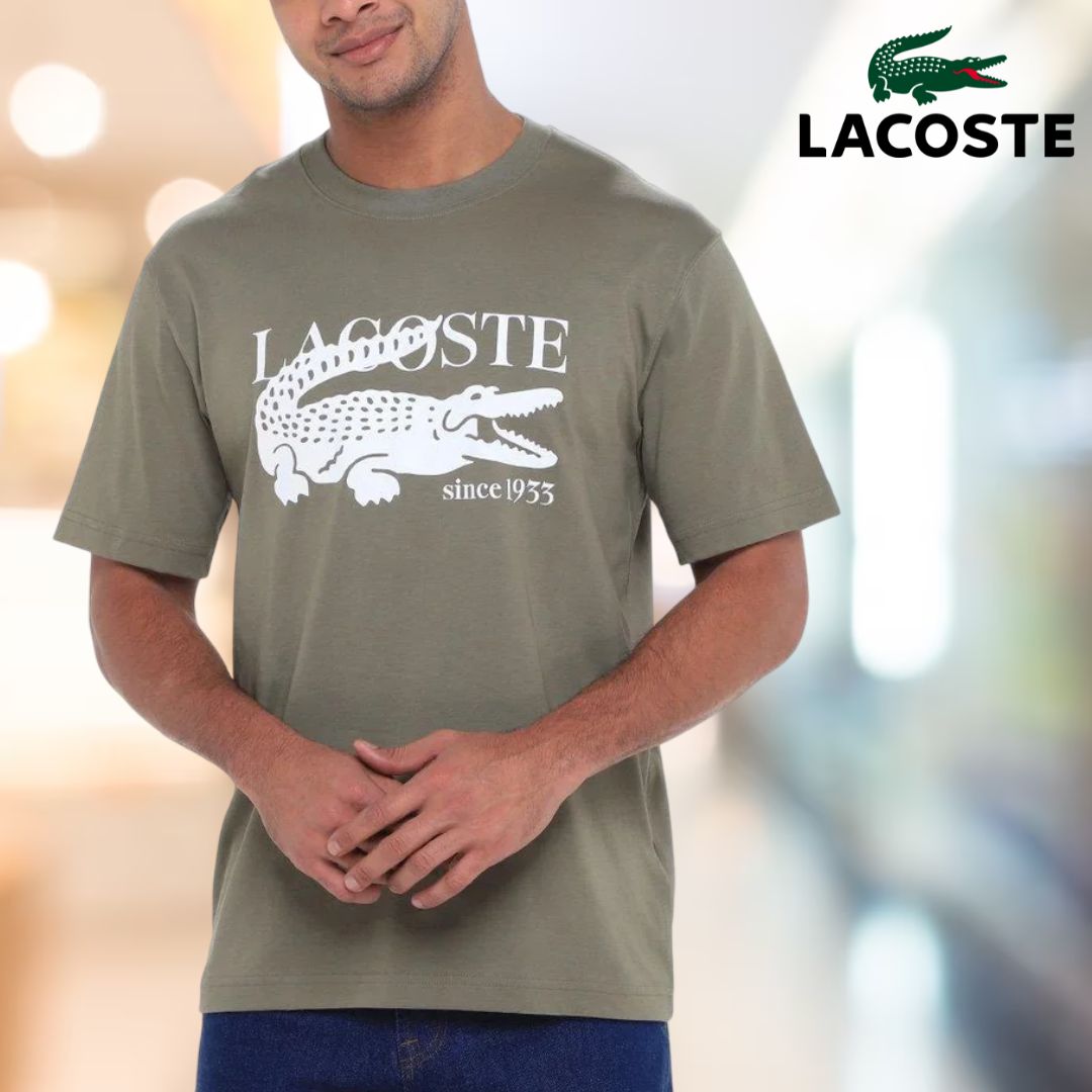 Camiseta Lacoste Masculina – Bege