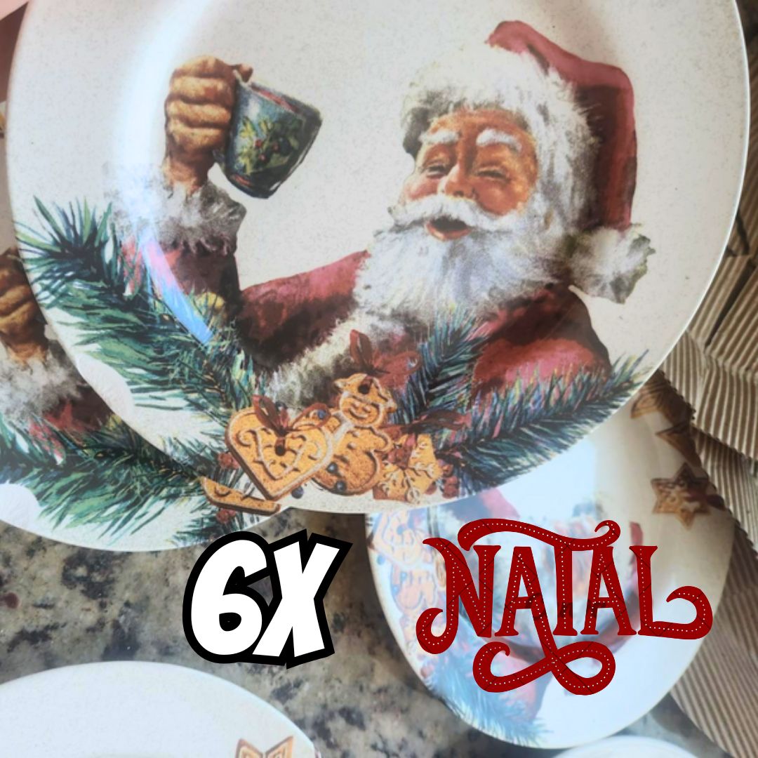 Prato Sobremesa Gingerbread Natal Alleanza 6 un