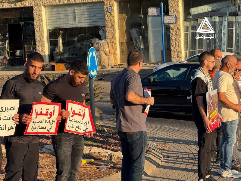 وقفة احتجاجية في دير حنا للمطالبة بوقف حرب الإبادة والتجويع في قطاع غزة....