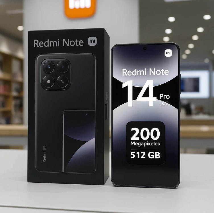 Smartphone Xiaomi Redmi Note 14 Pro 5G Midnight Black (Preto) 12GB RAM 512GB ROM NFC [ 24090RA29G ]