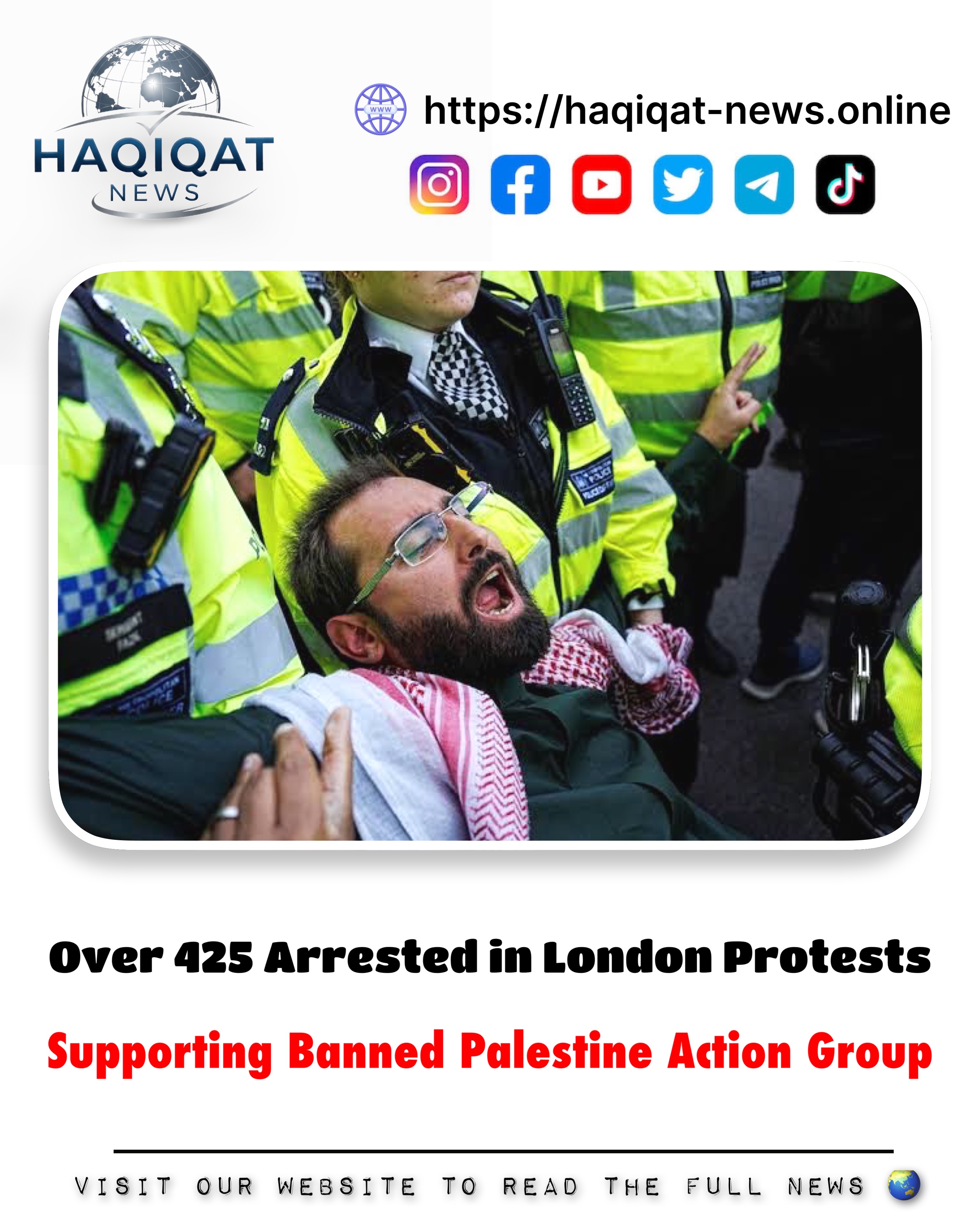 London Mein Pro-Palestine Rally – UK Police Ne 425 Se Zyada Afraad Ko Giraftar Kar Liya