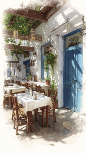 eman3139 watercolor illustration of a cozy greek taverna interi edf5e085 72b6 4ca2 ba1f 2465f24ebc94.png