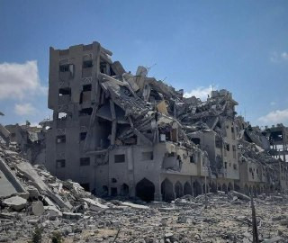 🟨صور | الدمار الكبير في المباني السكنية بمدينة حمد شمال خانيونس جنوبي قطاع غزة بعد انسحاب جيش الاحتلال....