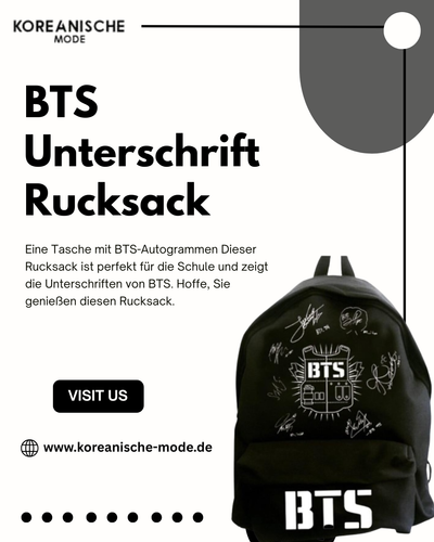 BTS Unterschrift Rucksack | Stylischer & Praktischer Rucksack für Fans.png