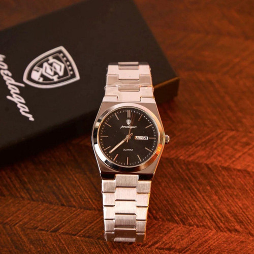 Relógio Masculino Luxo Poedagar Old Money Aço Quartzo Prata Preto Prateado Clássico.jpg