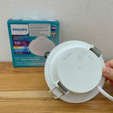 den downlight am tran doi mau led philips eridani dl190b ssw led7 d100 9w 720lm cct 3000k 4300k 6500
