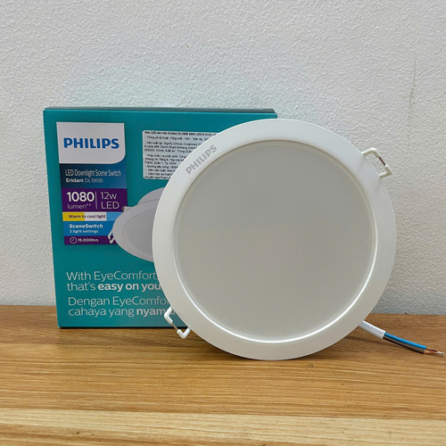 den downlight am tran doi mau led philips eridani dl190b ssw led10 d125 12w 1080lm cct 3000k 4300k 6.jpg