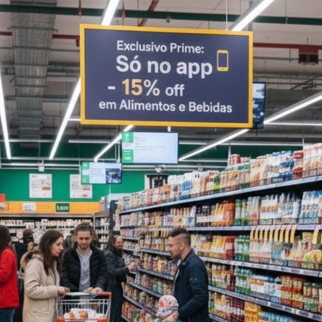 Exclusivo Prime: Só no app – cupom de 15% off em Mercado