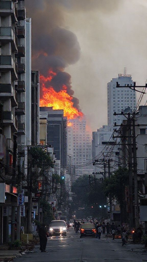 Fire breaks out in Manila