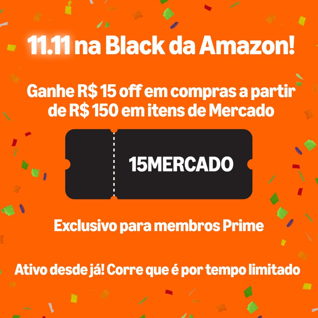 R OFF em compras a partir de R0 em itens de Mercado