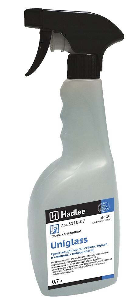 HADLEE Uniglass Средство для мытья стекол зеркал и глянцевых поверхностей 07л 10 7e089ad5f3b04b19204.jpg