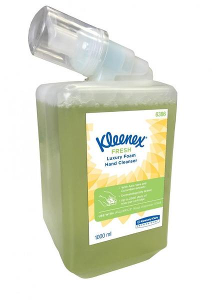 Kimberly Clark Мыло Клинекс пенное Люкс Фреш экстракт алоэ вераогурец 1л Мыло Клинекс пенное Люкс Фр.jpg