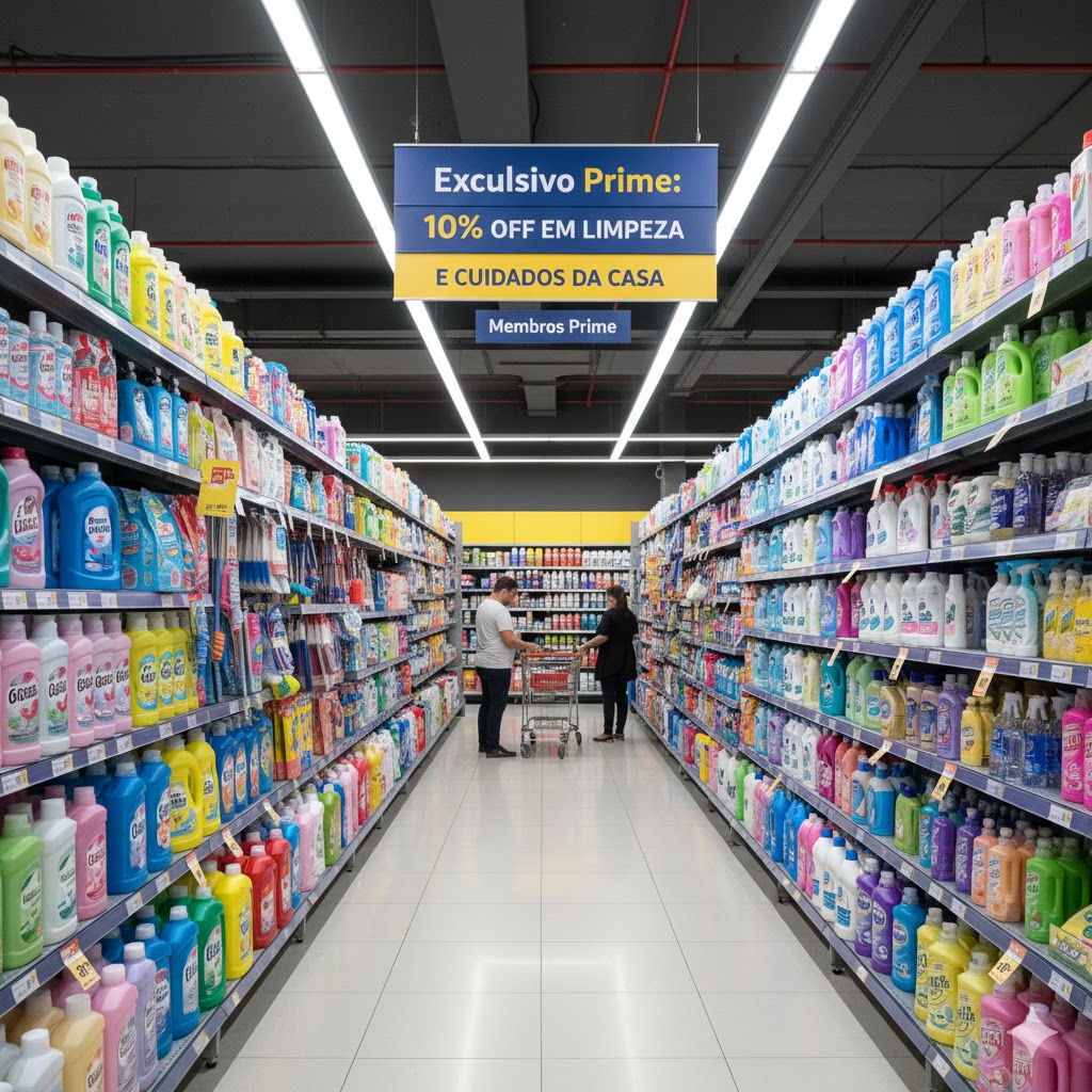 Exclusivo Prime: 10% off em Limpeza e Cuidados da Casa