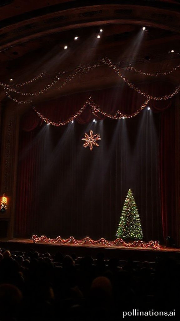 Christmas lights the stage at Proscenium Theater