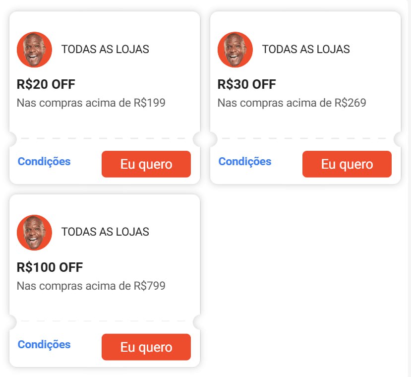 Cupons Shopee, para resgatar na pagina