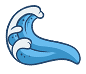 Aqua Turtle & Wave Animated pointer SweezyCursors.png