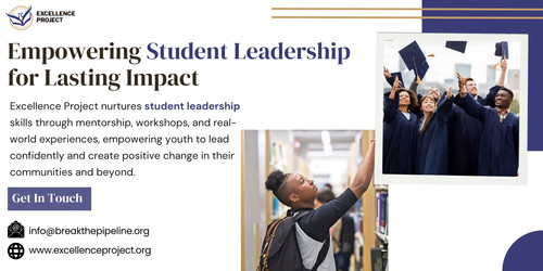Excellence Project nurtures student leadership skills through mentorship, workshops, and real-world experiences, empowering youth to lead confidently and create positive change in their communities and beyond.

https://www.excellenceproject.org/what-we-do