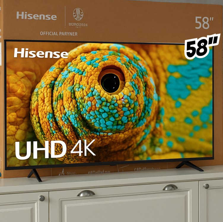 Hisense Smart TV UHD 4K DLED 58″ Polegadas 58A6N com HDR10+ Dolby Vision Game Mode Controle por Voz Alexa Built-In AirPlay Hisense Smart TV UHD 4K DLED 58″ Polegadas 58A6N com HDR10+ Dolby Vision Game Mode Controle por Voz Alexa Built-In AirPlay