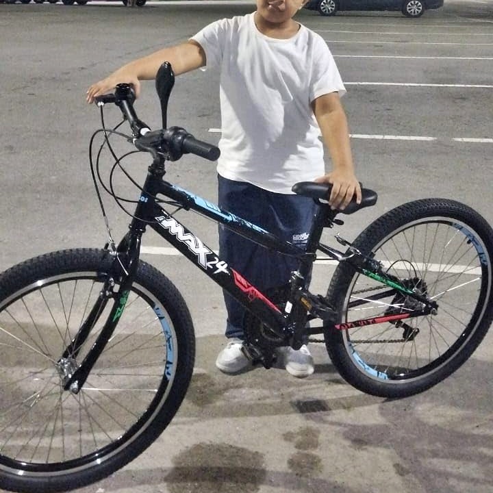 Caloi Bicicleta Infantil Max, Aro 24, Câmbio 21 Velocidades, Preta