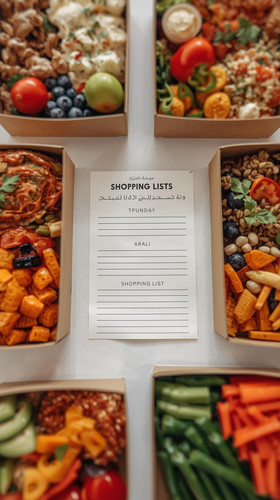قوائم وجبات منظمة